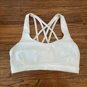 Lululemon White Energy Sports Bra